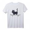 Lustiges schwarze Katze auf Skateboarder im Retro-Stil T-Shirt – Perfektes Geschenk für Katzen- und Skateboardfans