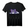 Offizielles Schlafshirt Pyjama mit Katze Kätzchen Kater – Lustiges Geschenk für Damen, Herren und Teenager zum Schlafen und Entspannen