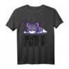 Offizielles Schlafshirt Pyjama mit Katze Kätzchen Kater – Lustiges Geschenk für Damen, Herren und Teenager zum Schlafen und Entspannen