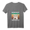 Damen Morgenmuffel T-Shirt mit Sarkasmus, Kaffee und Katze – Lustiges Geschenk für Freunde, Kollegen und Humorliebhaberinnen
