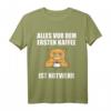 Vor Dem Ersten Kaffee ist Notwehr - Lustiges Kaffee Katzen T-Shirt für Kaffeeliebhaber und Morgenmuffel