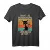 I Don't Like Mornings People Kaffee Cat Katzen T-Shirt - Lustiges Retro Design für Katzen- und Kaffeeliebhaber