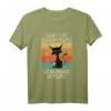 I Don't Like Mornings People Kaffee Cat Katzen T-Shirt - Lustiges Retro Design für Katzen- und Kaffeeliebhaber