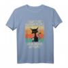I Don't Like Mornings People Kaffee Cat Katzen T-Shirt - Lustiges Retro Design für Katzen- und Kaffeeliebhaber