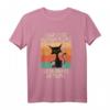 I Don't Like Mornings People Kaffee Cat Katzen T-Shirt - Lustiges Retro Design für Katzen- und Kaffeeliebhaber