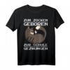 Zum Zocken Geboren Zur Schule Gezwungen | Konsole PS5 Gaming T-Shirt mit Katze Motiv – Perfektes Geschenk für Zocker, Gamer & Gaming-Fans