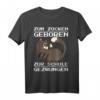 Zum Zocken Geboren Zur Schule Gezwungen | Konsole PS5 Gaming T-Shirt mit Katze Motiv – Perfektes Geschenk für Zocker, Gamer & Gaming-Fans