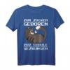 Zum Zocken Geboren Zur Schule Gezwungen | Konsole PS5 Gaming T-Shirt mit Katze Motiv – Perfektes Geschenk für Zocker, Gamer & Gaming-Fans