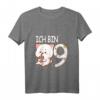 Kinder T-Shirt 'Ich bin 9' - Lustiges Geburtstagsgeschenk für Mädchen, 9 Jahre alt, mit Katze Motiv