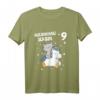Kinder T-Shirt für 9-Jährige Mädchen mit Sternen & Katze – Süßes Geburtstagsoutfit für Prinzessinnen & kleine Feierlichkeiten