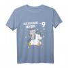 Kinder T-Shirt für 9-Jährige Mädchen mit Sternen & Katze – Süßes Geburtstagsoutfit für Prinzessinnen & kleine Feierlichkeiten