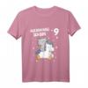 Kinder T-Shirt für 9-Jährige Mädchen mit Sternen & Katze – Süßes Geburtstagsoutfit für Prinzessinnen & kleine Feierlichkeiten