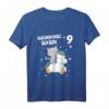 Kinder T-Shirt für 9-Jährige Mädchen mit Sternen & Katze – Süßes Geburtstagsoutfit für Prinzessinnen & kleine Feierlichkeiten