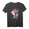 Kawaii Katzen T-Shirt mit Japanischer Kirschblüte - Süßes Sakura Design für Katzen- und Blumenliebhaber, Perfekt für Festivals und Japan-Fans