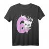 Kinder Kätzchen Geburtstagsshirt für 6 Jahre – Lustiges Geburtstagsoutfit für Mädchen und Jungen, perfekt als Geschenk für den sechsten Geburtstag