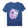 Kinder Kätzchen Geburtstagsshirt für 6 Jahre – Lustiges Geburtstagsoutfit für Mädchen und Jungen, perfekt als Geschenk für den sechsten Geburtstag