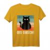 Ois Oasch Dialekt Morgengruppe Retro Schwarze Katze T-Shirt – Lustiges Katzenspruch Shirt für Katzenpapa & -mama