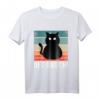 Ois Oasch Dialekt Morgengruppe Retro Schwarze Katze T-Shirt – Lustiges Katzenspruch Shirt für Katzenpapa & -mama