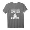Ich Denke an meine Katzen Spruch Katzenmotiv T-Shirt - Lustiges Geschenk für Katzenliebhaber, Katzenmamas & -papas zu Weihnachten & Geburtstag