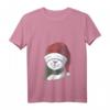 Katze mit Weihnachtsmütze Weihnachten Weihnachtsmann T-Shirt mit V-Ausschnitt – Lustiges Festtagsdesign für Katzenliebhaber und Tierfreunde