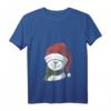 Katze mit Weihnachtsmütze Weihnachten Weihnachtsmann T-Shirt mit V-Ausschnitt – Lustiges Festtagsdesign für Katzenliebhaber und Tierfreunde