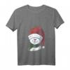 Katze mit Weihnachtsmütze Weihnachten Weihnachtsmann T-Shirt mit V-Ausschnitt – Lustiges Festtagsdesign für Katzenliebhaber und Tierfreunde