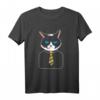 Büro-Katze Geschenk für Katzenliebhaber T-Shirt - Humorvolles Tiergeschenk für Weihnachten & Geburtstag für Büromenschen