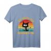 It's Fine I'm Fine Everything Is Fine Lustiges schwarzes Katzen T-Shirt mit Sarkasmus – Perfektes Geschenk für Katzenliebhaber zu Geburtstags, Weihnachten & Halloween