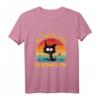 It's Fine I'm Fine Everything Is Fine Lustiges schwarzes Katzen T-Shirt mit Sarkasmus – Perfektes Geschenk für Katzenliebhaber zu Geburtstags, Weihnachten & Halloween