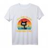 It's Fine I'm Fine Everything Is Fine Lustiges schwarzes Katzen T-Shirt mit Sarkasmus – Perfektes Geschenk für Katzenliebhaber zu Geburtstags, Weihnachten & Halloween