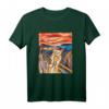 Lustiges Getigerte Katze Gemälde Parodie T-Shirt - Der Schrei von Munch Humorvolles Kunst-Design für Katzen- und Kunstliebhaber