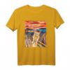 Lustiges Getigerte Katze Gemälde Parodie T-Shirt - Der Schrei von Munch Humorvolles Kunst-Design für Katzen- und Kunstliebhaber