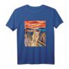 Lustiges Getigerte Katze Gemälde Parodie T-Shirt - Der Schrei von Munch Humorvolles Kunst-Design für Katzen- und Kunstliebhaber