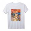 Lustiges Getigerte Katze Gemälde Parodie T-Shirt - Der Schrei von Munch Humorvolles Kunst-Design für Katzen- und Kunstliebhaber