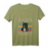 Damen Katze T-Shirt mit Spruch 'Ich hasse Morgenmenschen und Morgen' – Lustiges Geschenk für Morgenmuffel, Büroangestellte & Kollegen