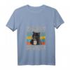 Damen Katze T-Shirt mit Spruch 'Ich hasse Morgenmenschen und Morgen' – Lustiges Geschenk für Morgenmuffel, Büroangestellte & Kollegen