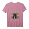 Damen Katze T-Shirt mit Spruch 'Ich hasse Morgenmenschen und Morgen' – Lustiges Geschenk für Morgenmuffel, Büroangestellte & Kollegen
