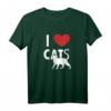 I love Cats T-Shirt für Katzenliebhaber – Kreatives Katzenmotiv für Fans von Stubentigern und Katzenspielzeug