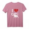 I love Cats T-Shirt für Katzenliebhaber – Kreatives Katzenmotiv für Fans von Stubentigern und Katzenspielzeug