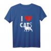 I love Cats T-Shirt für Katzenliebhaber – Kreatives Katzenmotiv für Fans von Stubentigern und Katzenspielzeug