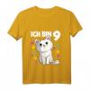 Kinder Ich bin 9 Jahre alt Katze T-Shirt – Süßes Geburtstagsshirt für Mädchen zum neunten Geburtstag mit Katzenmotiv