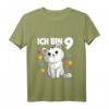 Kinder Ich bin 9 Jahre alt Katze T-Shirt – Süßes Geburtstagsshirt für Mädchen zum neunten Geburtstag mit Katzenmotiv