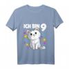 Kinder Ich bin 9 Jahre alt Katze T-Shirt – Süßes Geburtstagsshirt für Mädchen zum neunten Geburtstag mit Katzenmotiv