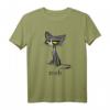 Lustiges Meh Cat Geschenk für Katzenliebhaber - Vintage Katze Wütendes Katzen T-Shirt als originelles Geschenk für Tierfans und Katzenbesitzer