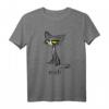 Lustiges Meh Cat Geschenk für Katzenliebhaber - Vintage Katze Wütendes Katzen T-Shirt als originelles Geschenk für Tierfans und Katzenbesitzer