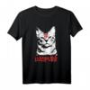 Satan Katze Lucipurr 666 Teufel Katzenbesitzer Metal T-Shirt – Humorvolles Halloween & Karneval Kostüm für Katzenliebhaber & Teufel-Fans