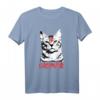 Satan Katze Lucipurr 666 Teufel Katzenbesitzer Metal T-Shirt – Humorvolles Halloween & Karneval Kostüm für Katzenliebhaber & Teufel-Fans