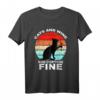 Cats And Wine Makes Everything Fine T-Shirt – Lustiges Katzen- und Wein-Design für Wein- und Katzenliebhaber, ideal zum Geburtstag und für Feierlichkeiten