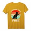 Cats And Wine Makes Everything Fine T-Shirt – Lustiges Katzen- und Wein-Design für Wein- und Katzenliebhaber, ideal zum Geburtstag und für Feierlichkeiten