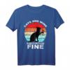 Cats And Wine Makes Everything Fine T-Shirt – Lustiges Katzen- und Wein-Design für Wein- und Katzenliebhaber, ideal zum Geburtstag und für Feierlichkeiten